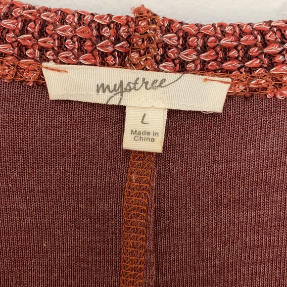 Mystree Knit Hooded Sleeved Sweater Open Sided Poncho size L - Picture 4 of 16